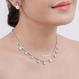 BLAIRE Zirconia Listring Bridal Necklace - Wedding