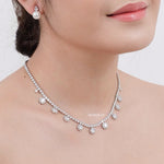 BLAIRE Zirconia Listring Bridal Necklace - Wedding