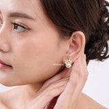YARA Zirconia Pearl Bridal Earrings - Wedding