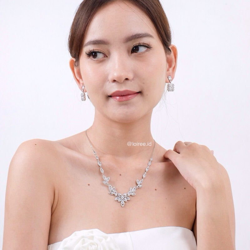 VANESSA Zirconia Bridal Necklace - Wedding
