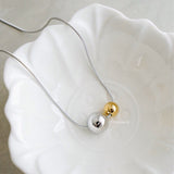 SAFO Two-Tone Ball Necklace - Gold Plated
