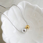 SAFO Two-Tone Ball Necklace - Gold Plated