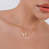 YUJI Flower Necklace - Gold Plated