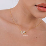 YUJI Flower Necklace - Gold Plated