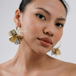 POSIE Big Flower Hoop Earrings - Gold Plated