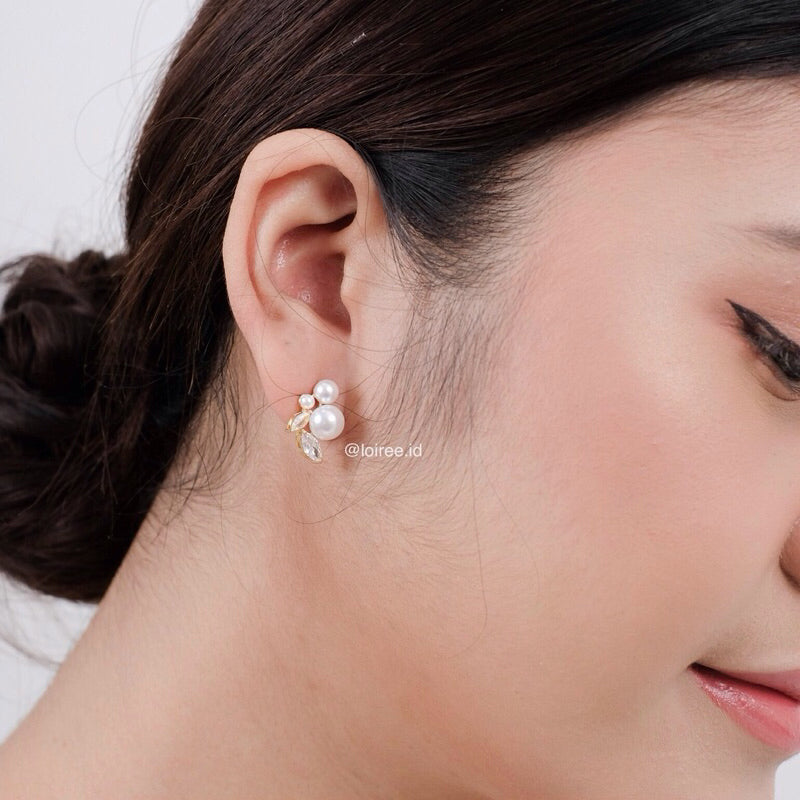 DEVYN Zirconia Pearl Bridal Earrings - Wedding