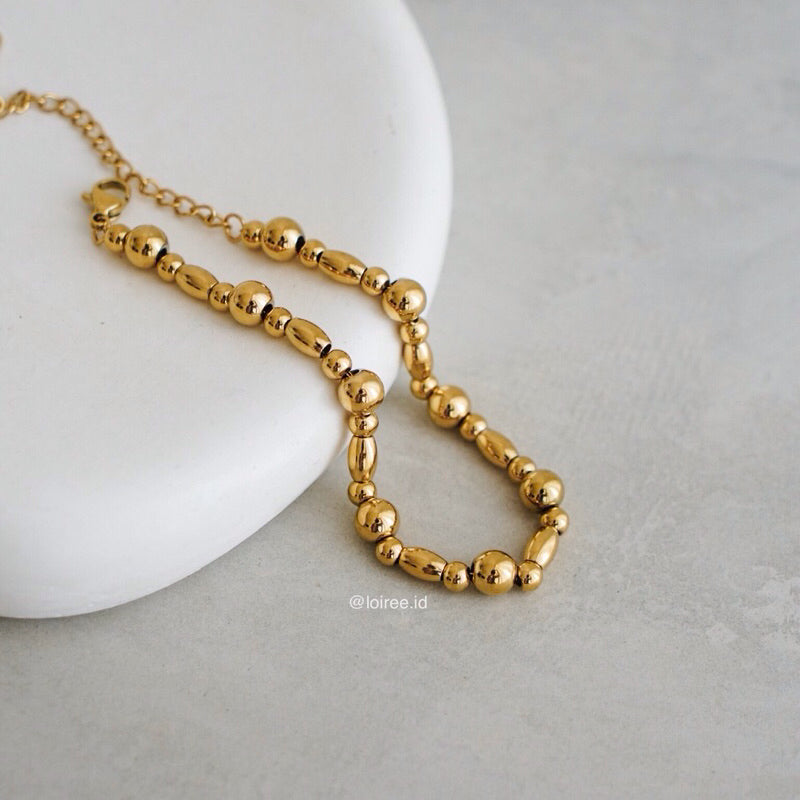 CARTER Gold Bead Bracelet - Gold Plated