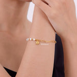 SUNNY Charm Pearl Bracelet - Gold Plated