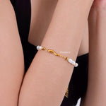 LAYLA Irregular Pearl Bracelet - Gold Plated