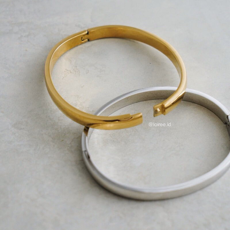 THELMA 6mm Bangle Bracelet - Gold Plated