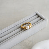LUCY Pearl Ring - Gold Plated