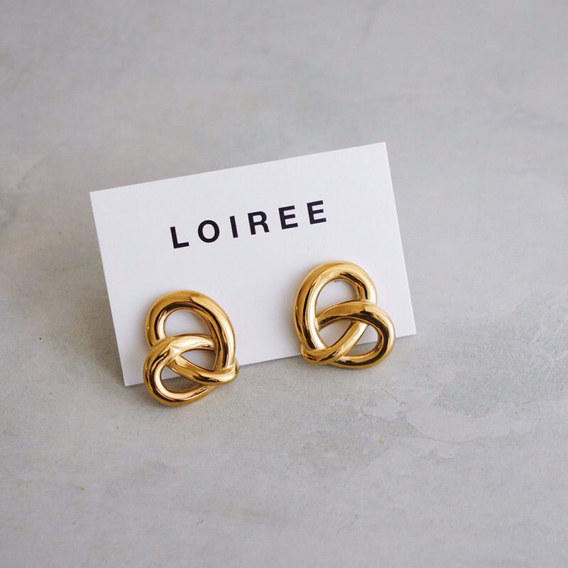 PRETZEL Wrapped Earrings - Gold Plated