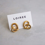PRETZEL Wrapped Earrings - Gold Plated