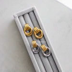 HAILEY Threaded Chunky Earrings - Gold Plated