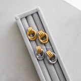 HAILEY Threaded Chunky Earrings - Gold Plated