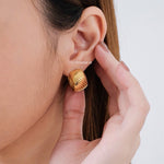 ARLO Threaded Hoop Earrings - Gold Plated