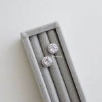NARA Round Zirconia Stud Earrings