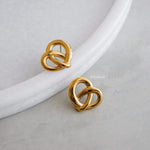 PRETZEL Wrapped Earrings - Gold Plated