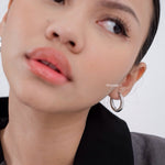 REIGN U-Shape Hoop Earrings - Gold Plated