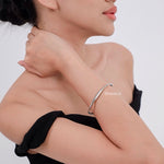 BLANC Adjustable Bangle Bracelet - Gold Plated