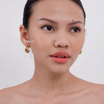 REIGN U-Shape Hoop Earrings - Gold Plated