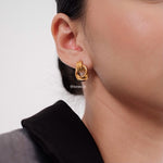 HAILEY Threaded Chunky Earrings - Gold Plated