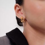 HAILEY Threaded Chunky Earrings - Gold Plated