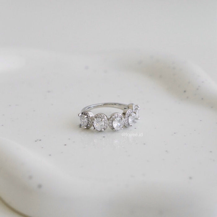 EMERY Oval Paved Zirconia Ring