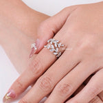 VERA Leaf Zirconia Adjustable Ring
