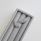LEIKA Leaf Shaped Zirconia Earrings