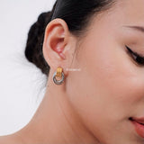 HAILEY Threaded Chunky Earrings - Gold Plated