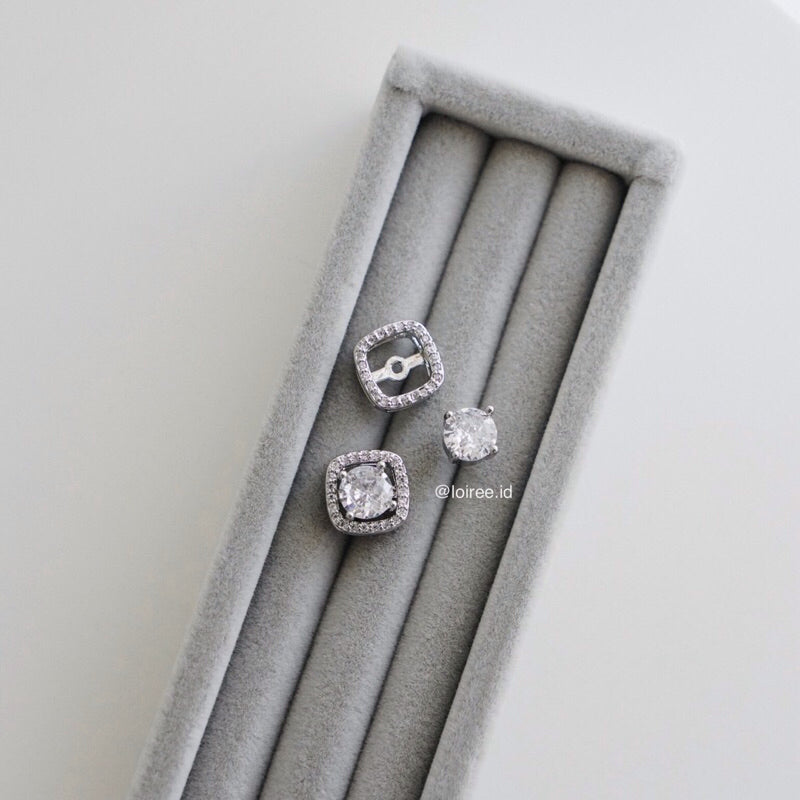 MARIE Square Zirconia Earrings