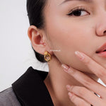 HAILEY Threaded Chunky Earrings - Gold Plated