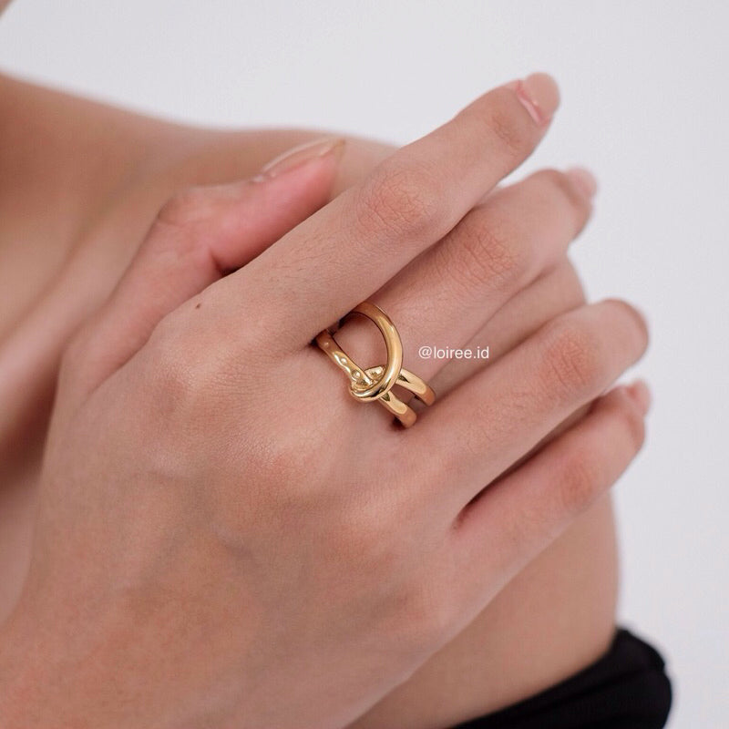 SYDNEY Twisted Ring - Gold Plated