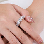 EMERY Oval Paved Zirconia Ring