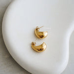 CRUZ Hollow Waterdrop Earrings - Gold Plated