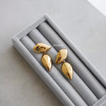 SONYA Leaf Dangle Earrings - Gold Plated