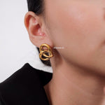 PRETZEL Wrapped Earrings - Gold Plated