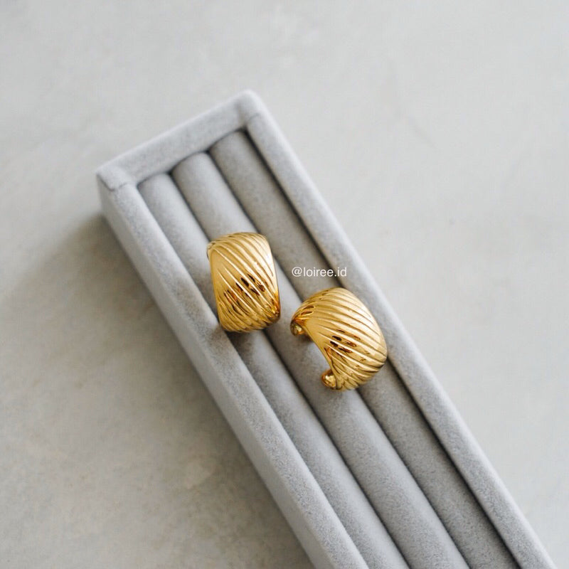 ARLO Threaded Hoop Earrings - Gold Plated