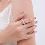 EMERY Oval Paved Zirconia Ring