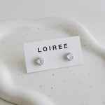 NARA Round Zirconia Stud Earrings