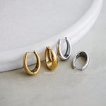 REIGN U-Shape Hoop Earrings - Gold Plated