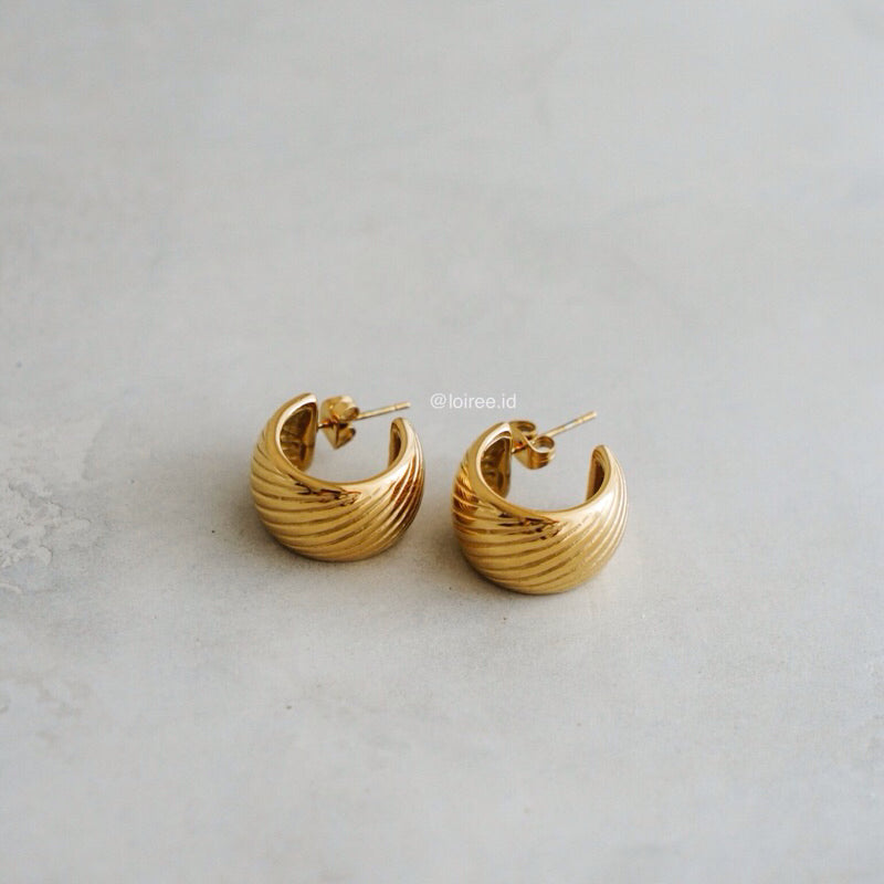 ARLO Threaded Hoop Earrings - Gold Plated