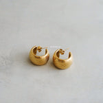 ARLO Threaded Hoop Earrings - Gold Plated