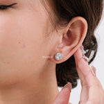 NARA Round Zirconia Stud Earrings