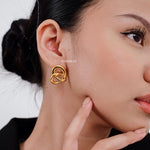 PRETZEL Wrapped Earrings - Gold Plated