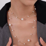 SHANE Pearl Long Necklace - Gold Plated