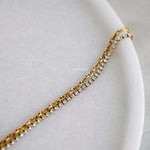 AVILA Zirconia Double Layer Chain Bracelet - Gold Plated