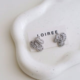 LOIREE - KATE Zirconia Double Layer Butterfly Earrings - Wedding