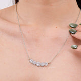 LOIREE - MATILDA Zirconia Round Chain Necklace - Wedding